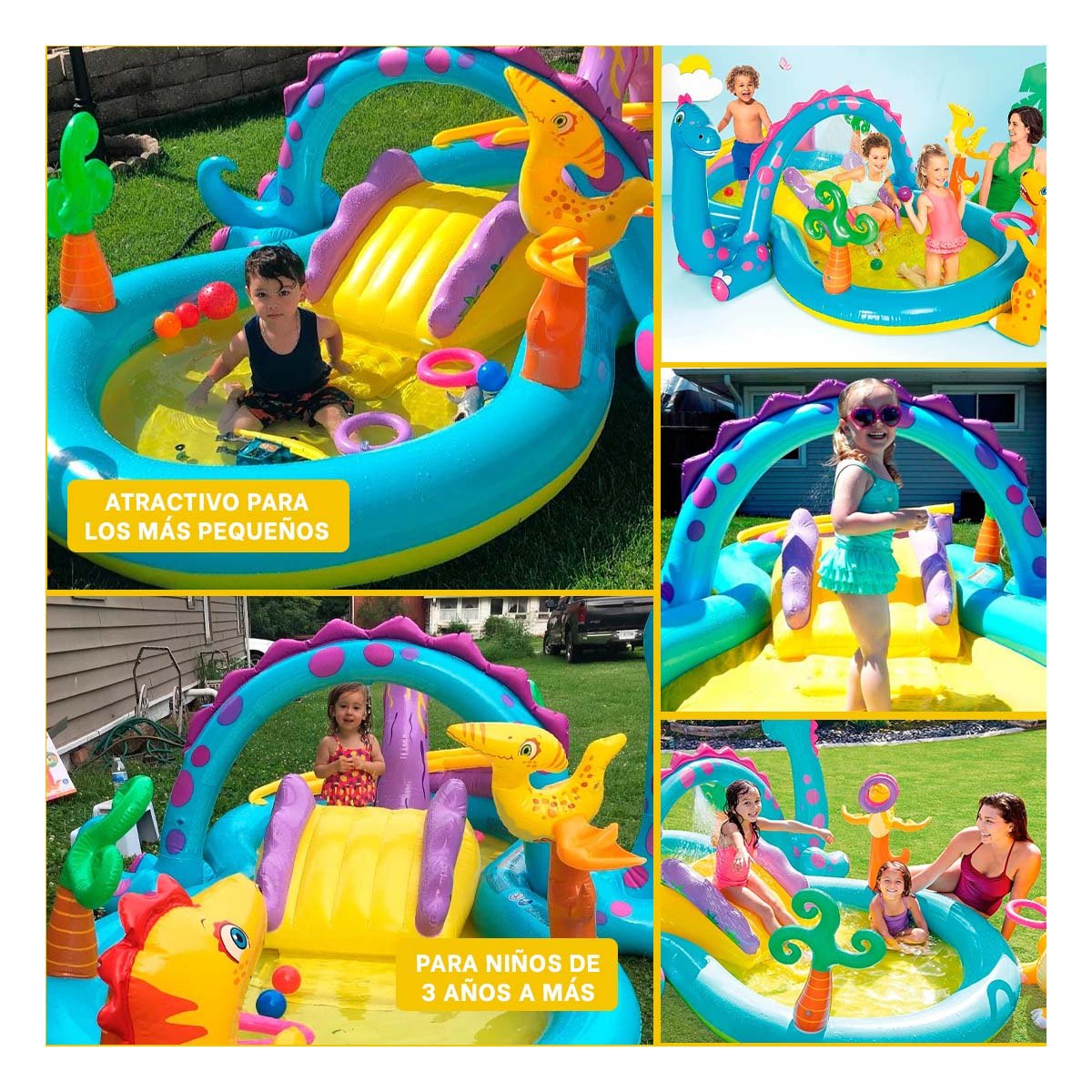 RINCON INFANTIL INTEX 57135NP 333X229X112 CM DINOSAURIO PARA DIVERSION Y+POST IT - 5