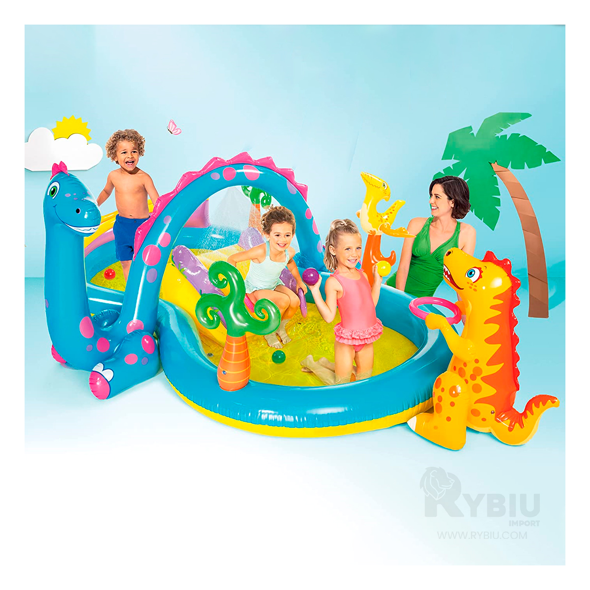 PISCINA CON TEMATICA DE ANIMALES ANTIGUOS Y+GIFT STICKERS - 1