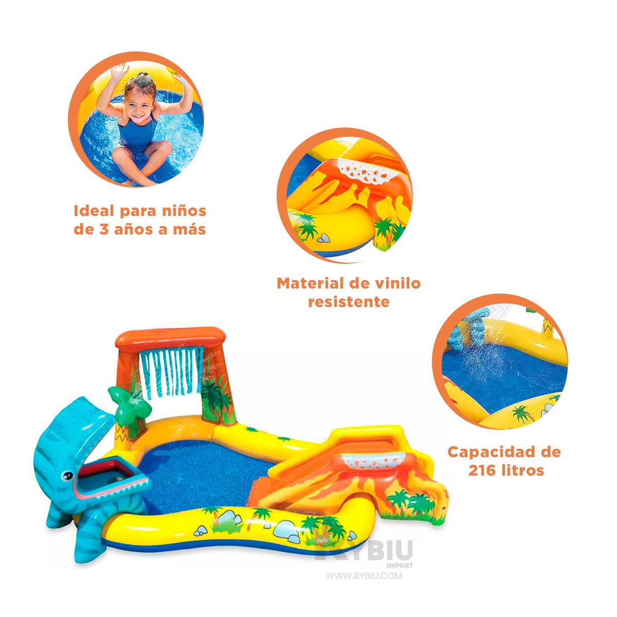 PISCINA DE VINILO RESISTENTE Y BELLO Y+ENVOLTORIO DE REGALO - 3