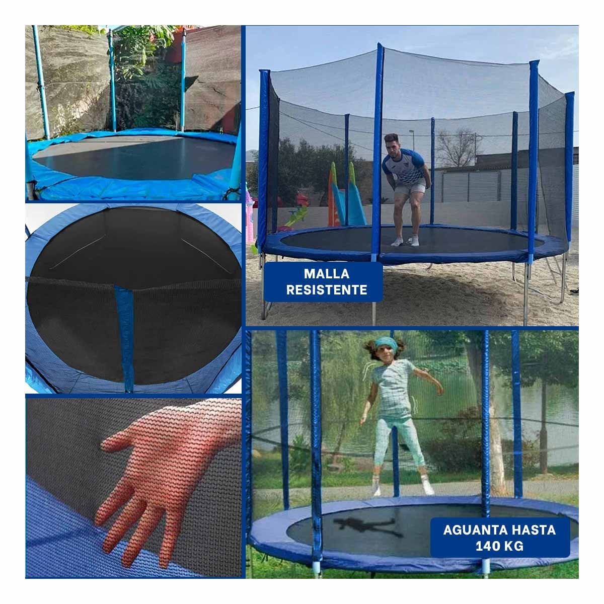 TRAMPOLIN INFANTIL 305X253CM CON RESORTES PROTEGIDOS PARA SU SEGURIDAD Y+POST IT - 1