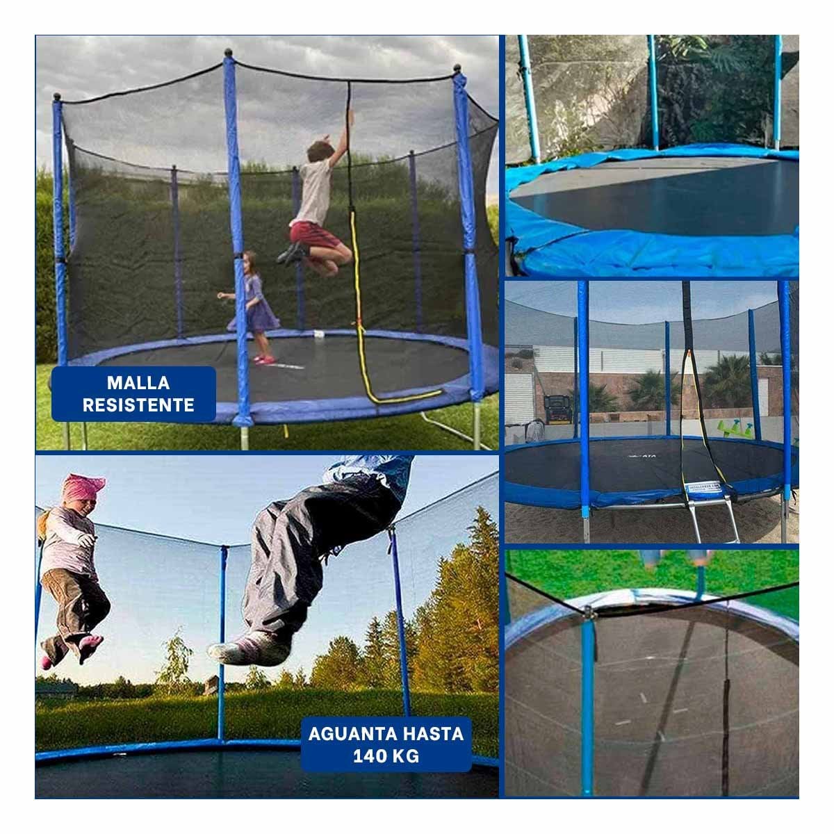 TRAMPOLIN INFANTIL 305X253CM CON RESORTES PROTEGIDOS PARA SU SEGURIDAD Y+POST IT - 5