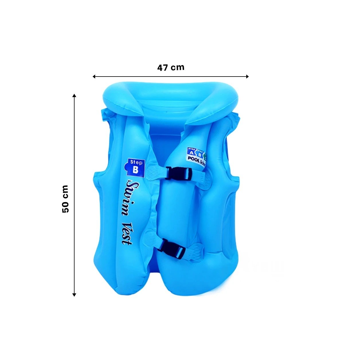 CHALECO RYBIU MG-4001A VINILO CELESTE ENTRENAR PISCINA + REGALO STICKERS - 4