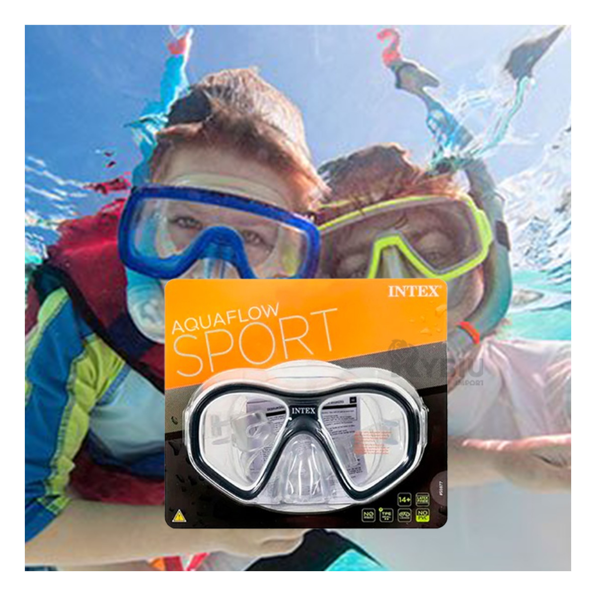 GAFAS NATACIÓN RYBIU 55977 INFANTILES UTIL PISCINA NEGRO + REGALO STICKERS - 1