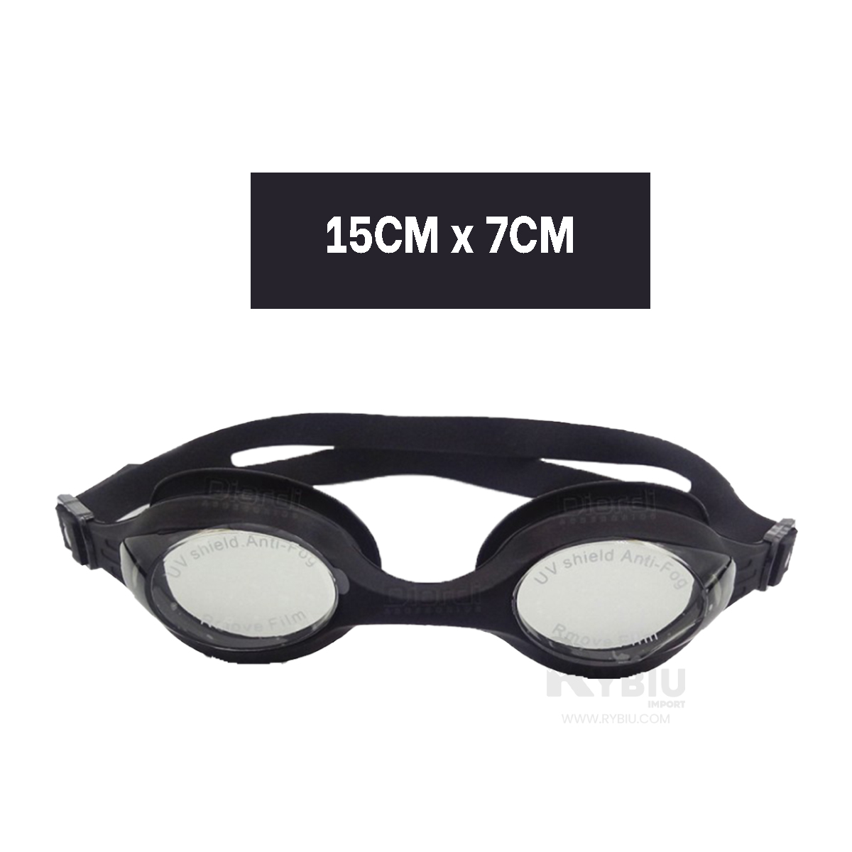 GAFAS NATACIÓN RYBIU MG-1600 AMPLIAS NADO NEGRO + REGALO AGENDITA - 5