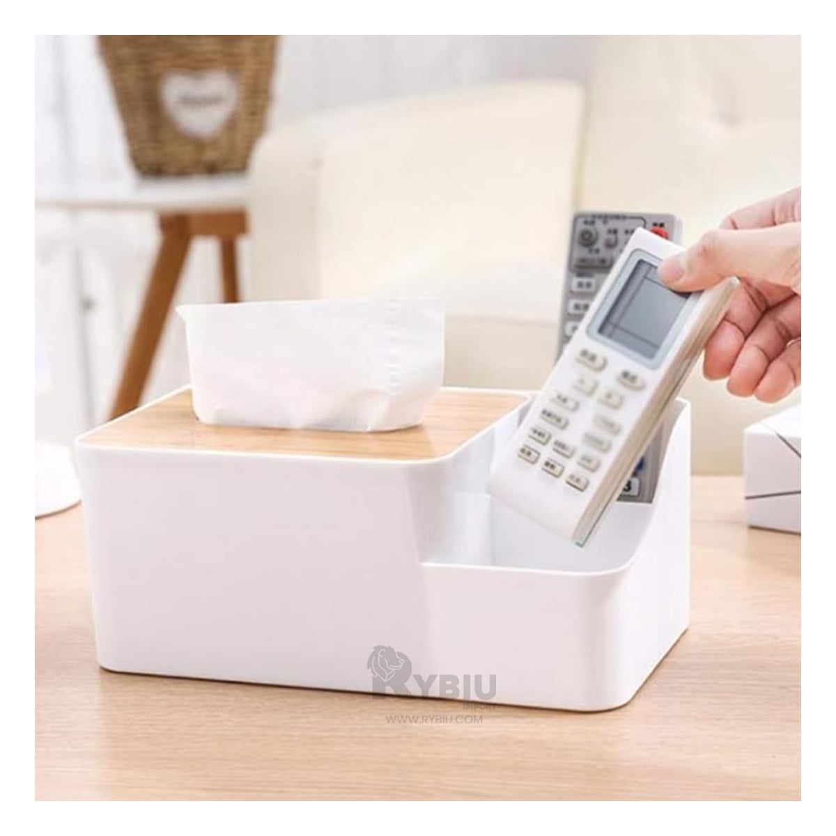 CAJITA LIGERA PARA PAÑITOS BLANCO Y+REGALO LIGAS PARA PEINAR - 2