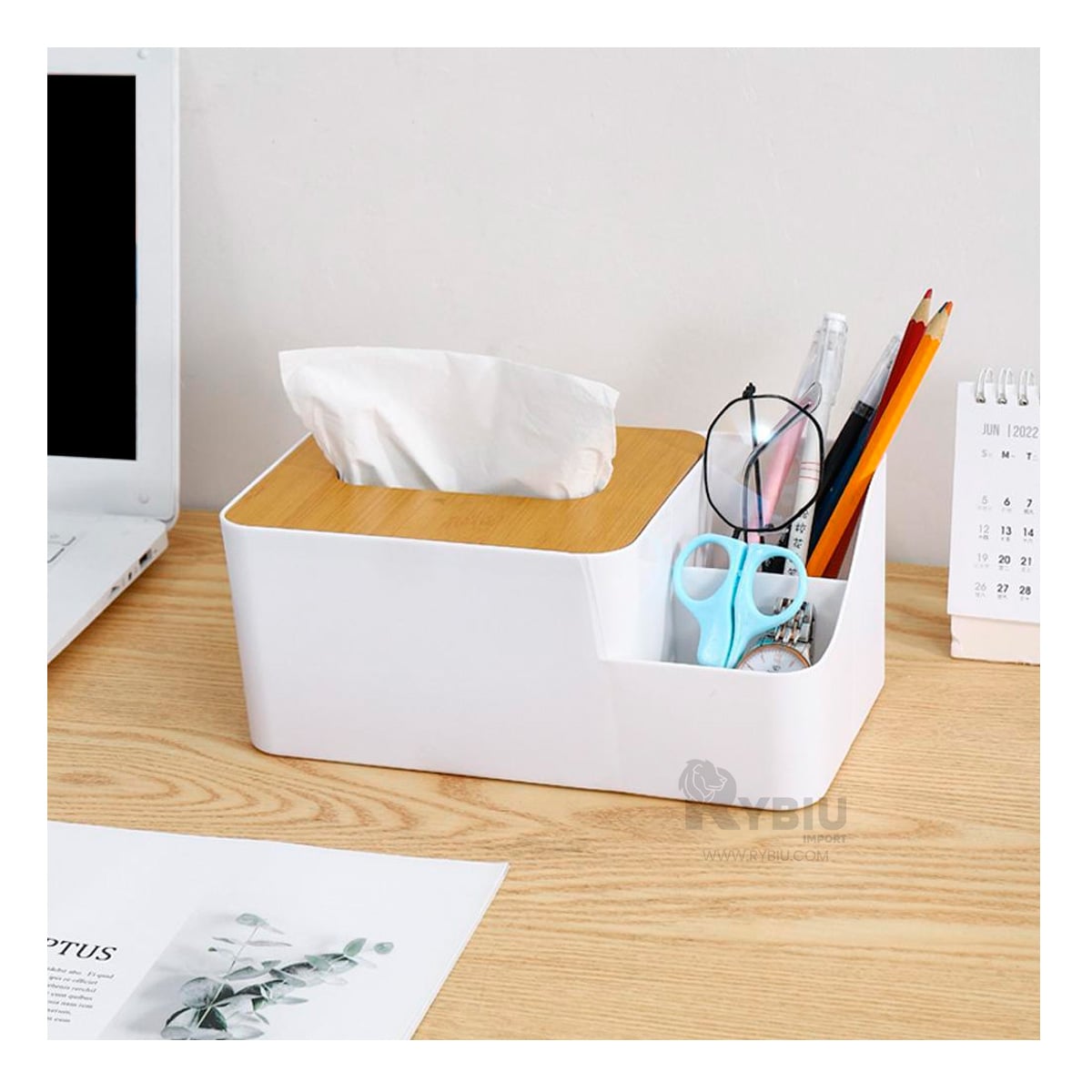CONTENEDOR ELEGANTE DE SERVILLETAS BLANCO Y+REGALO AGENDITA - 4