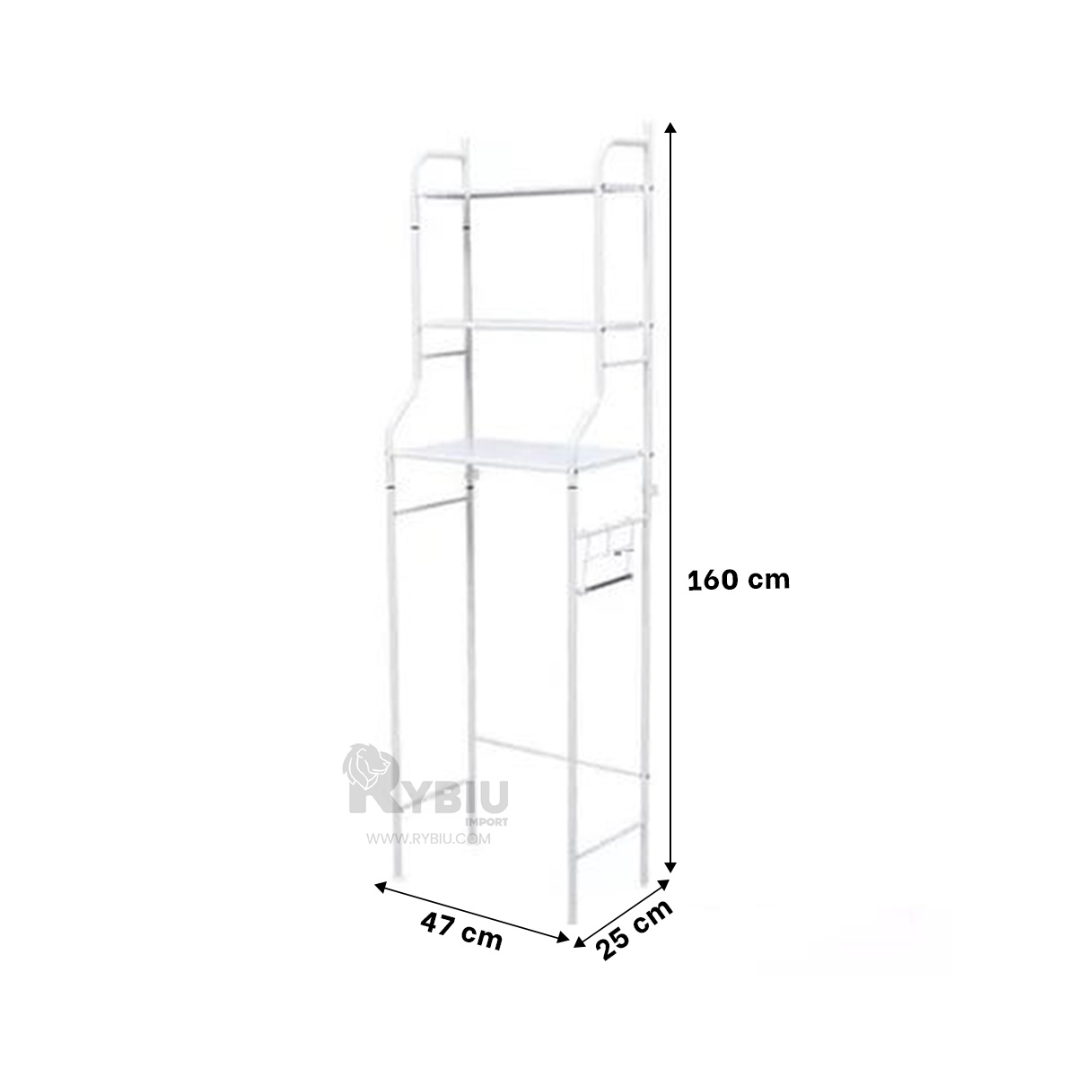 ORGANIZADOR BAÑO RYBIU HO30746 BLANCO CUADRADO + GIFT STICKERS - 5