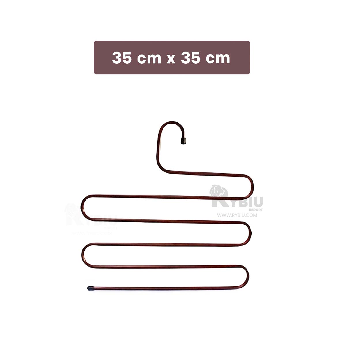 SET GANCHO RYBIU HO30799 PRENDAS METAL MARRON + REGALO STICKERS - 4