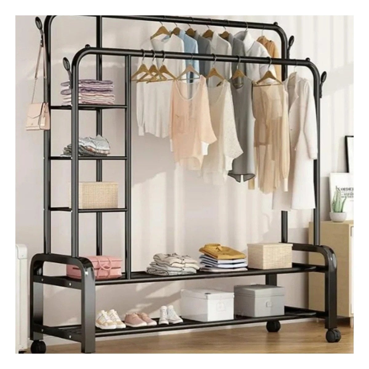 SOPORTE RYBIU HO32617 DOBLE 2N INFERIORES NEGRO + POST-IT ADHESIVOS - 1