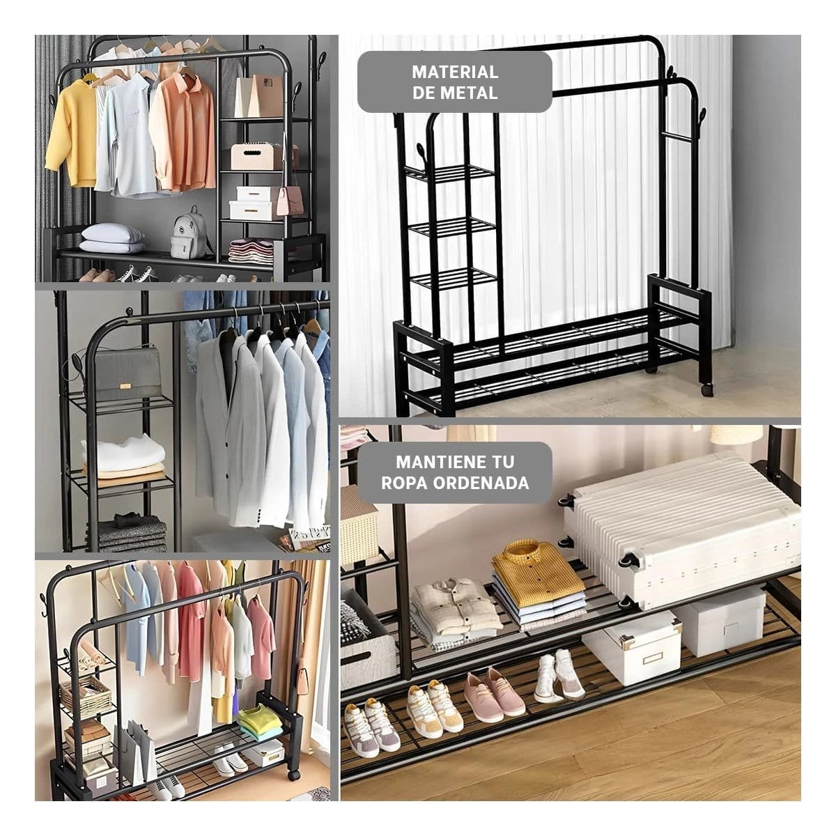 SOPORTE RYBIU HO32617 DOBLE 2N INFERIORES NEGRO + POST-IT ADHESIVOS - 2
