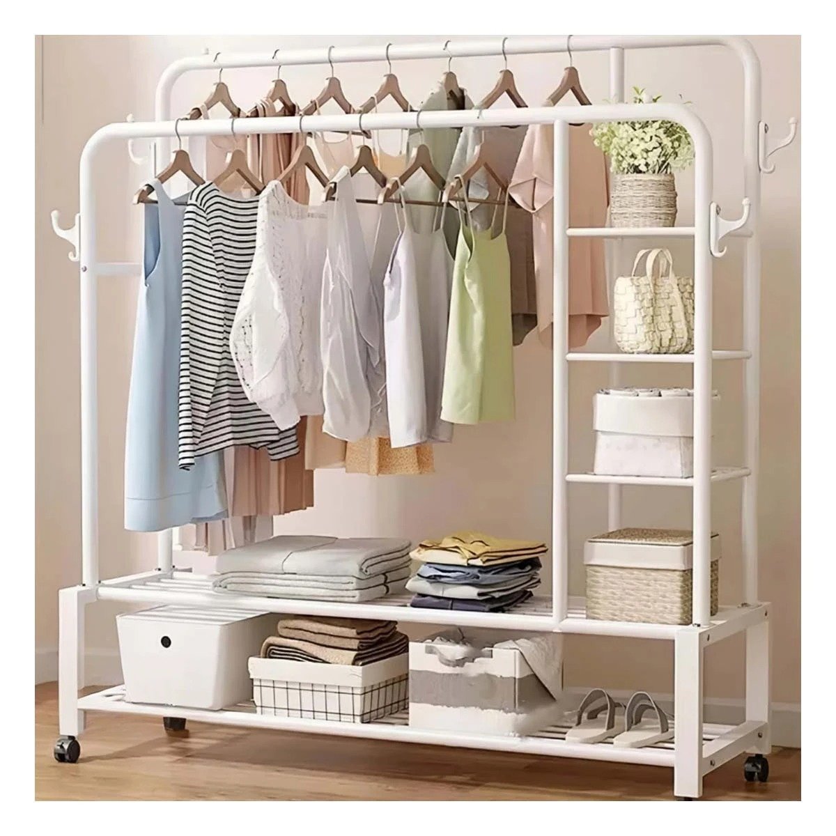 ESTANTE RYBIU HO32618 COMPACTO 2 NIVELES BLANCO + REGALO STICKERS - 2