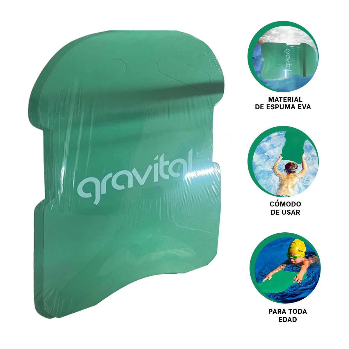 TABLON NATACIÓN RYBIU ST-23 COMODO NADAR VERDE + REGALO AGENDITA - 2