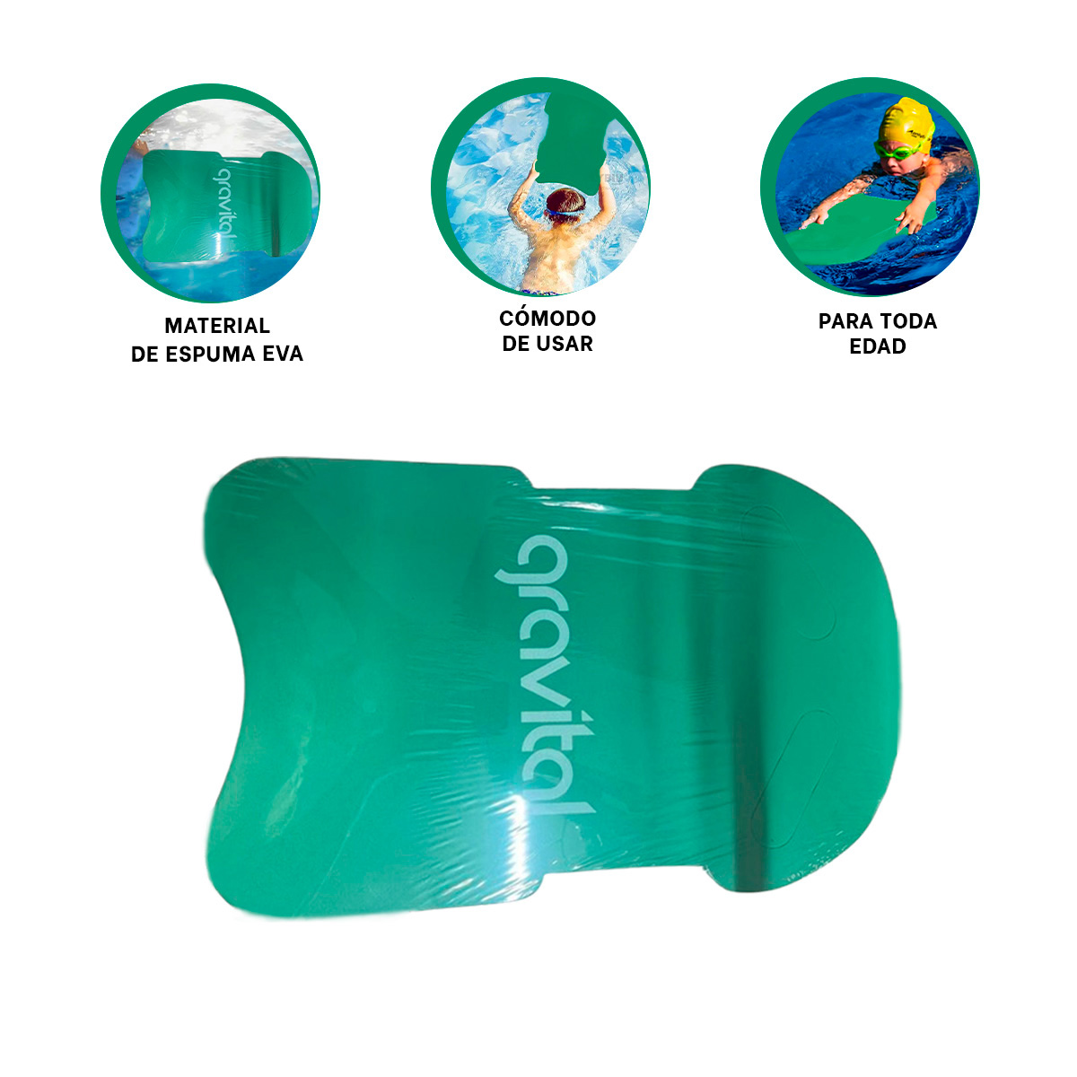 TABLON NATACIÓN RYBIU ST-23 COMODO NADAR VERDE + REGALO AGENDITA - 3