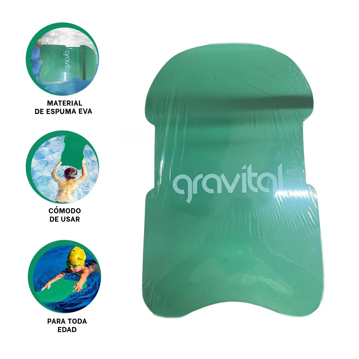 TABLON NATACIÓN RYBIU ST-23 COMODO NADAR VERDE + REGALO AGENDITA - 4