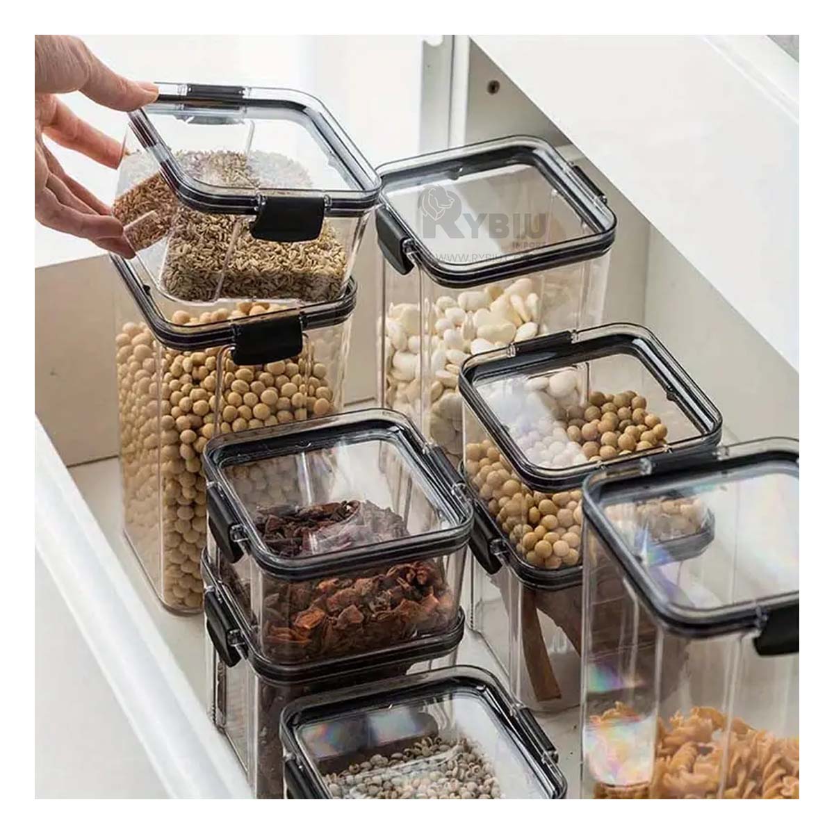 SET DE 6 ENVASES EN TRANSPARENTE Y+REGALO LIGAS PARA PEINAR - 2
