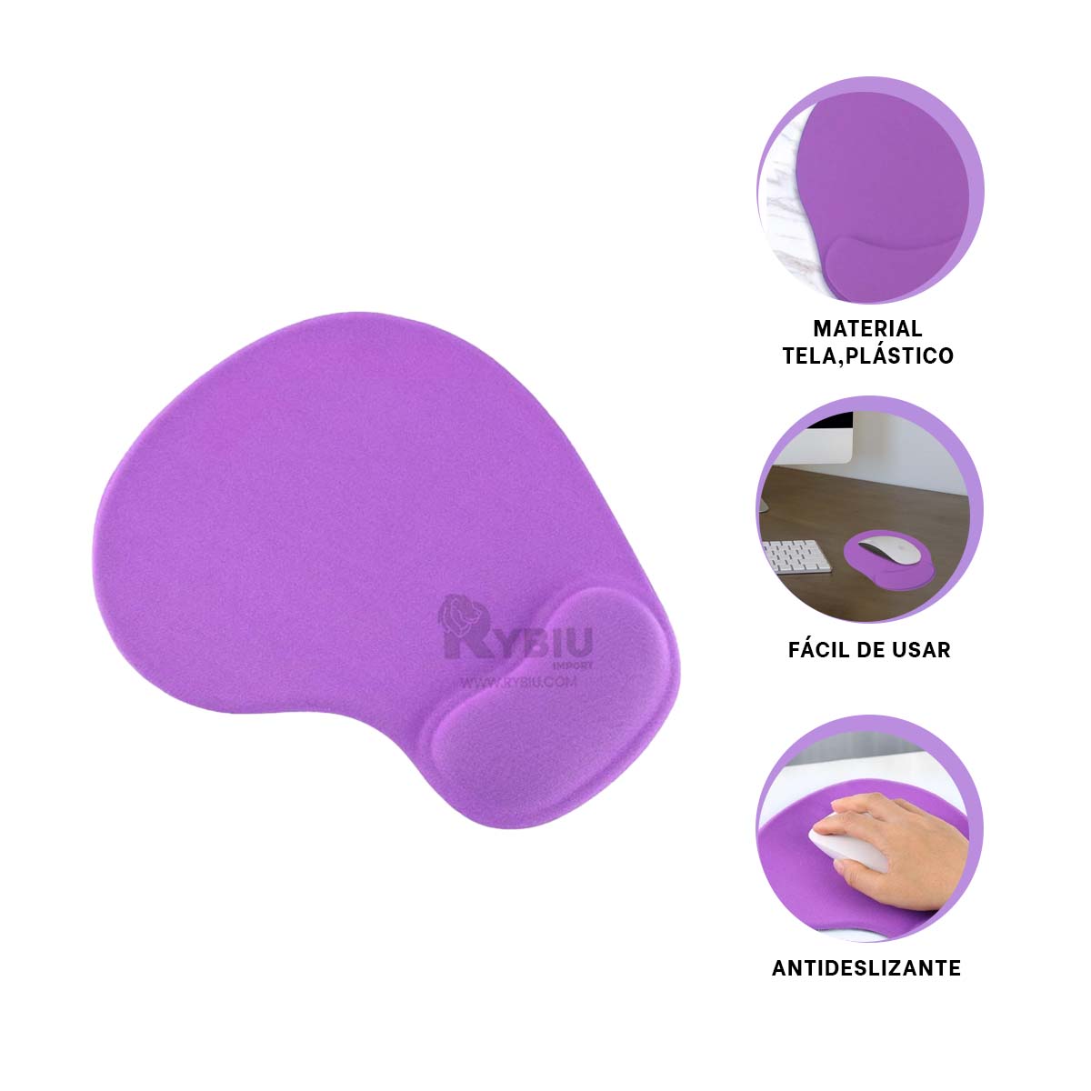 BASE RYBIU TE32544 PARA RATÓN FLEXIBLE PEQUEÑO LILA + GIFT MINIAGENDA - 3
