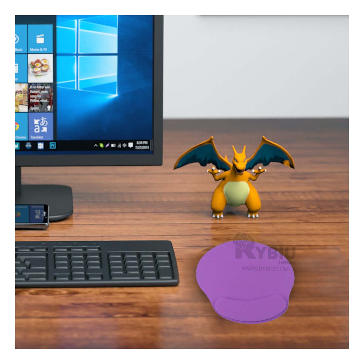 BASE RYBIU TE32544 ESTETICO PARA RATON PEQUEÑO EN LILA + REGALO STICKERS - 4