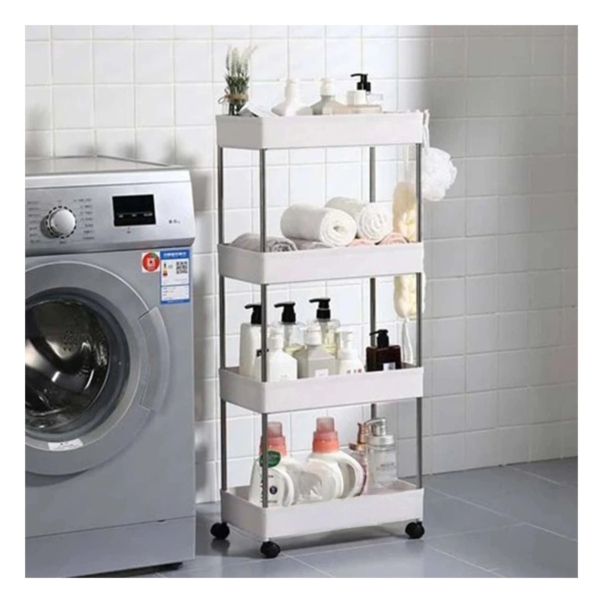 RACK TRANSPORTABLE DE 4 NIVELES EN BLANCO Y+GIFT STICKERS - 2