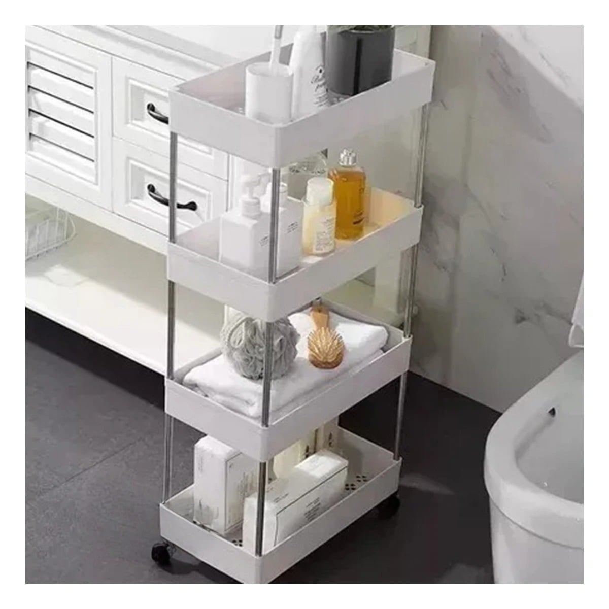 RACK TRANSPORTABLE DE 4 NIVELES EN BLANCO Y+GIFT STICKERS - 3