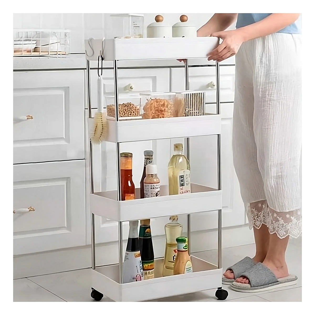 RACK RESISTENTE CON 4 NIVELES EN BLANCO Y+REGALO AGENDITA - 1