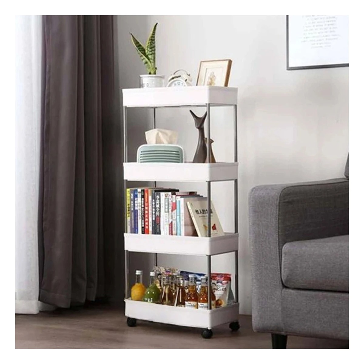 RACK RESISTENTE CON 4 NIVELES EN BLANCO Y+REGALO AGENDITA - 2