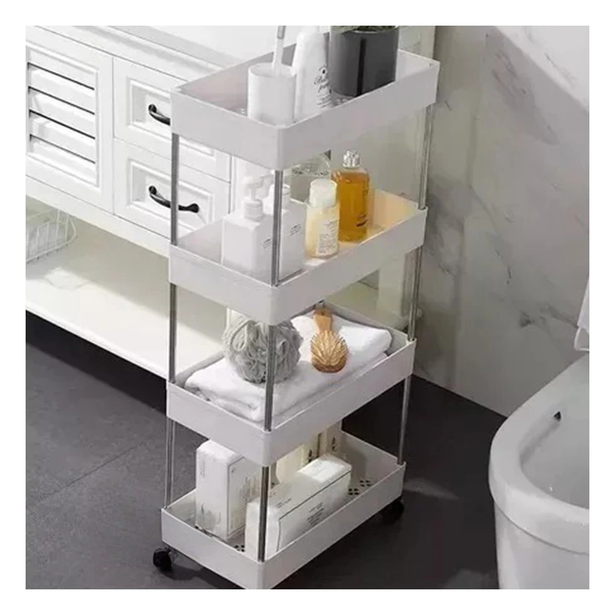 RACK RESISTENTE CON 4 NIVELES EN BLANCO Y+REGALO AGENDITA - 4