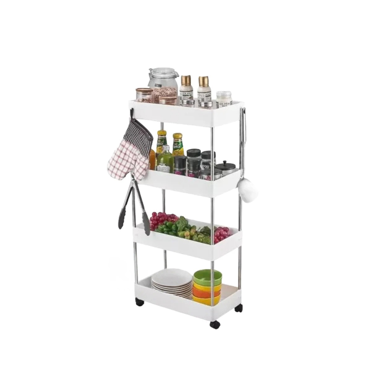 ESTANTE COMPACTO ALTO DE 4 NIVELES BLANCO Y+REGALO AGENDITA - 2