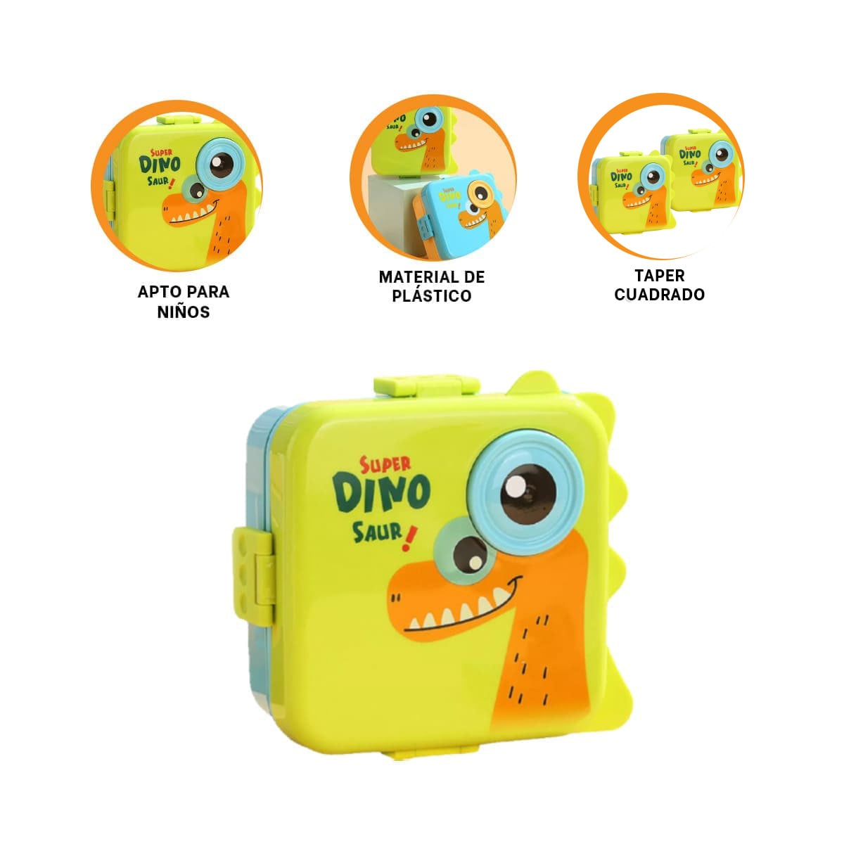 PACK4 TAPER INFANTIL PLASTICO 1600ML VERDE Y+LIGAS DE REGALO - 4