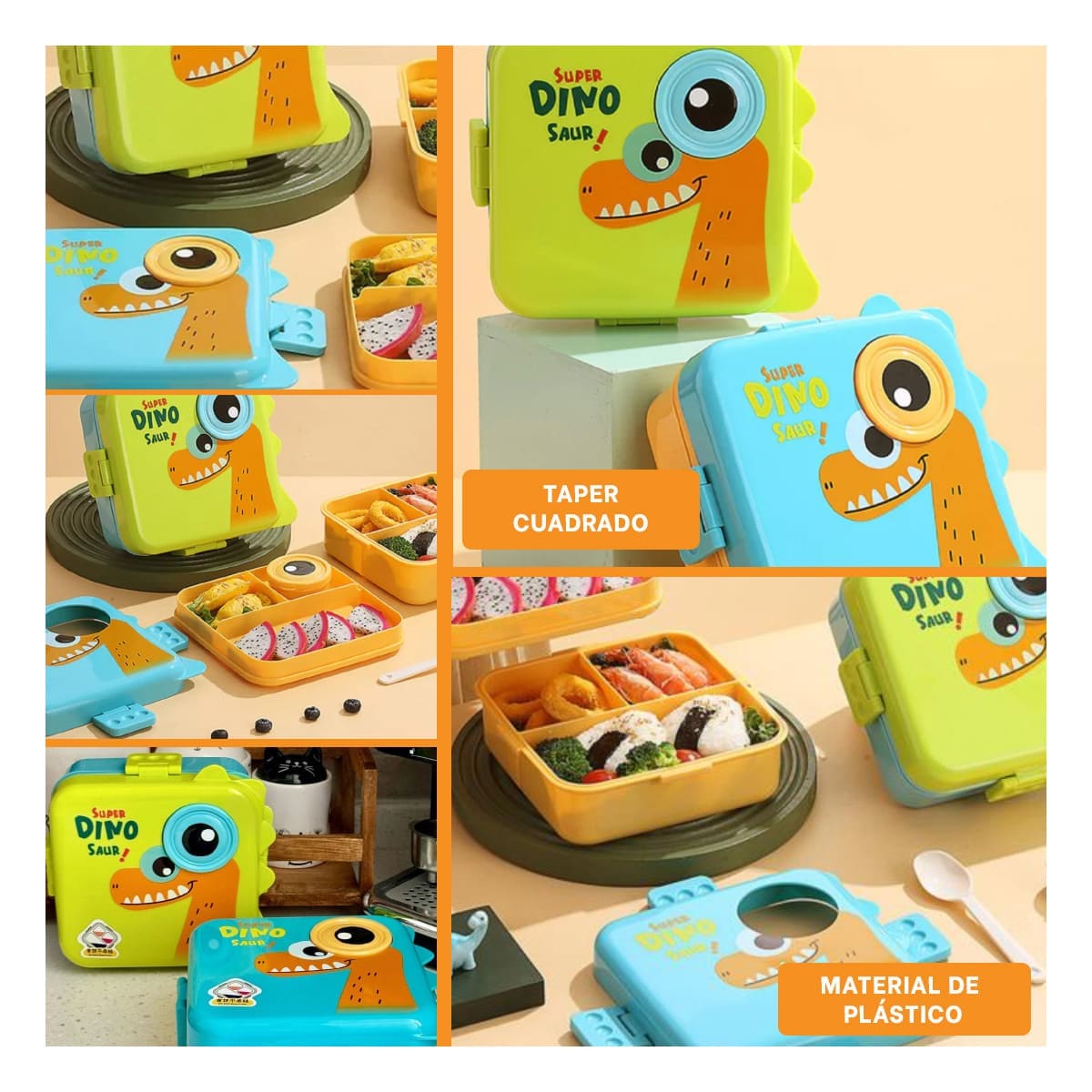 PACK12 FIAMBRERA PARA NIÑOS 1600ML VERDE Y+LIGAS DE REGALO - 2