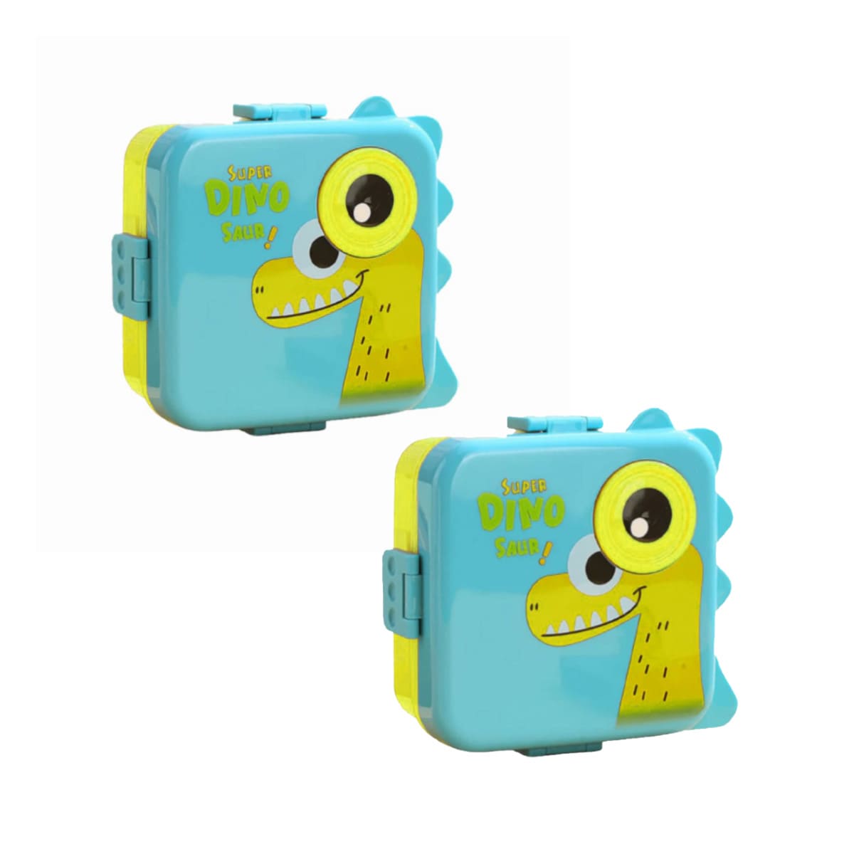 PACK6 TAPER DINOSURIO 1600ML CELESTE Y+BANDERITAS ADHESIVAS - 4