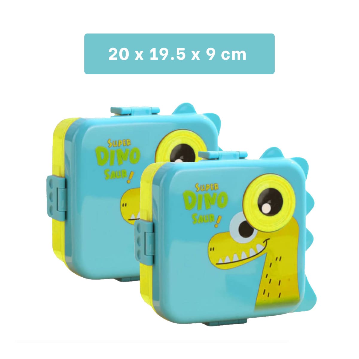 PACK6 TAPER DINOSURIO 1600ML CELESTE Y+BANDERITAS ADHESIVAS - 5