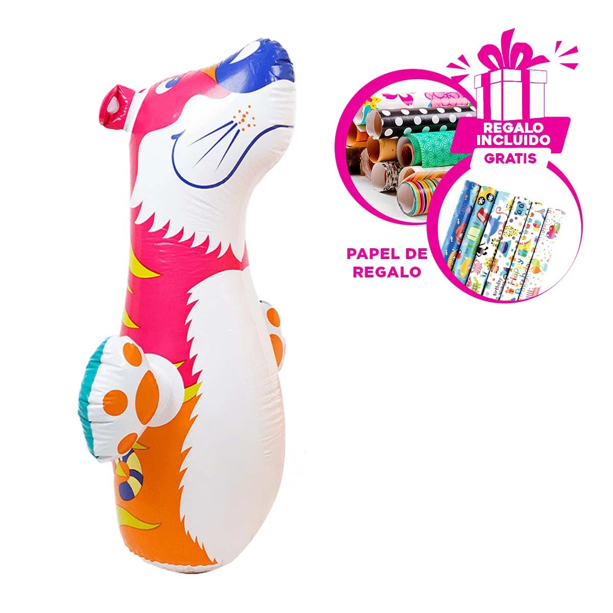 PORFIADO JUGUETE COLORIDO CON DISEÑO TIGRE Y+REGALO AGENDITA - 1