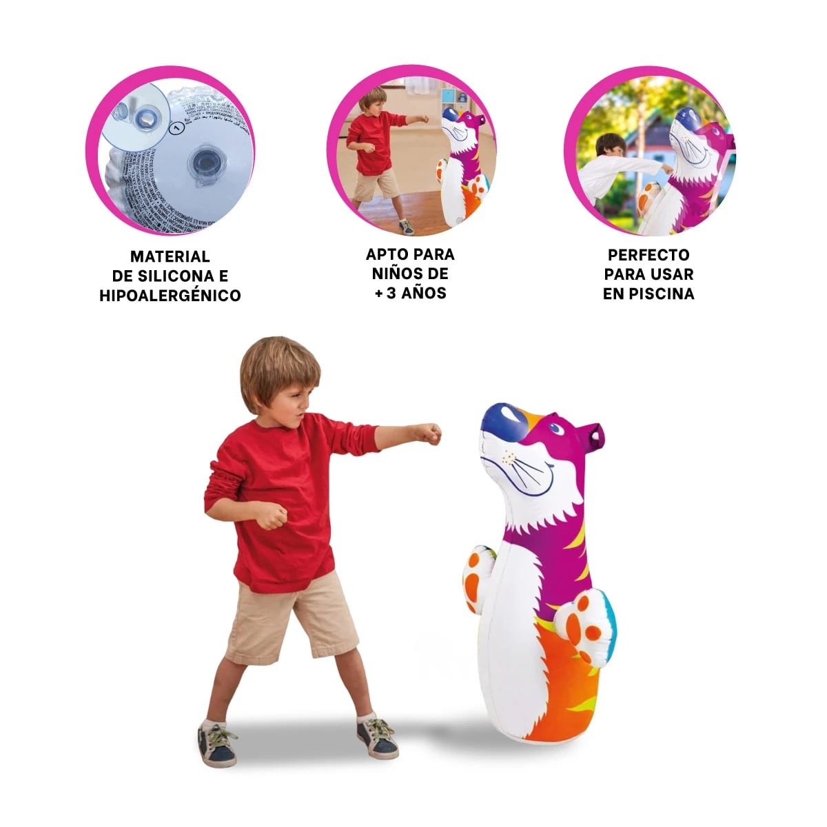 INFLABLE AGRADABLE DE PATIO EN DISEÑO TIGRE Y+GIFT STICKERS - 4