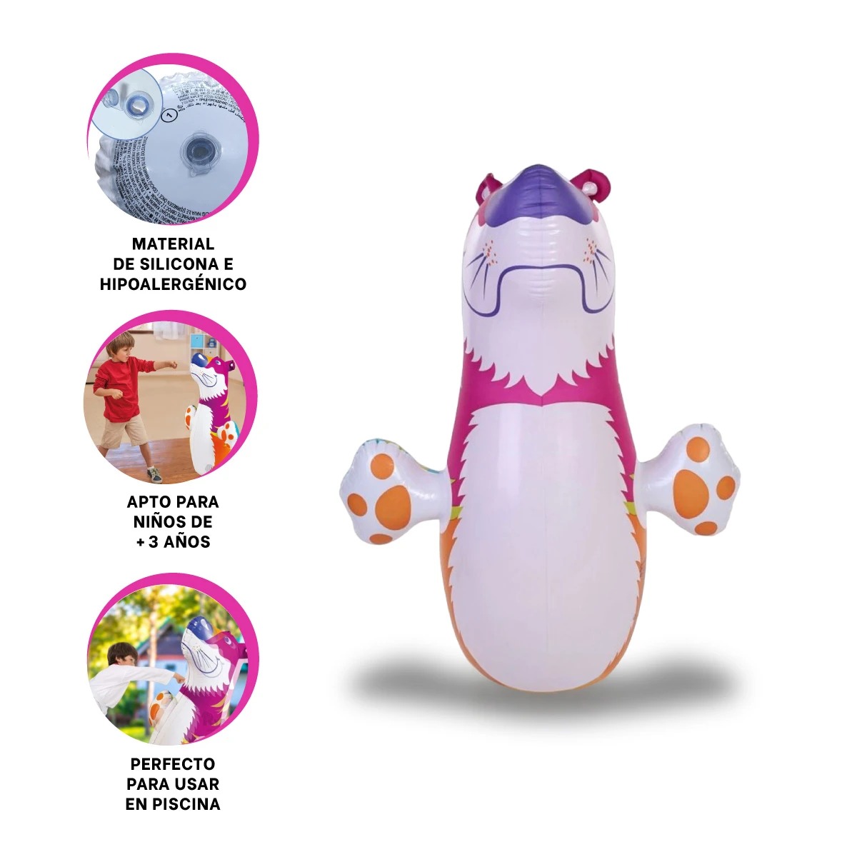 MUÑECO PARA NIÑOS CON DISEÑO DE TIGRE Y+BANDERITAS ADHESIVAS - 4