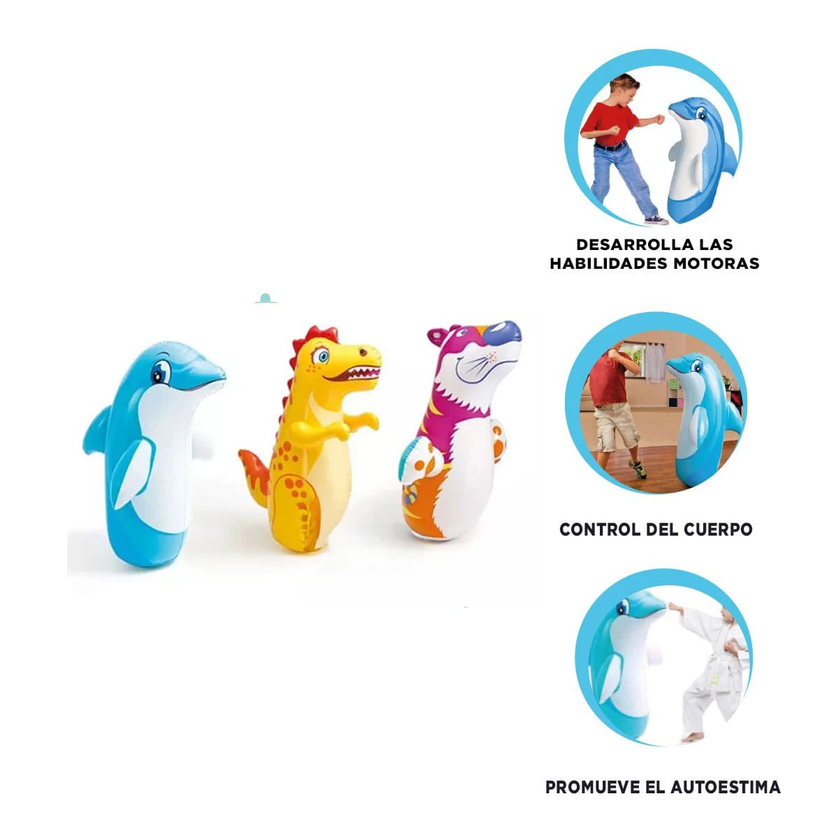 PACK5 PORFIADO DIVERTIDO INFLABLE DE EXTERIORES DE DELFIN - 4