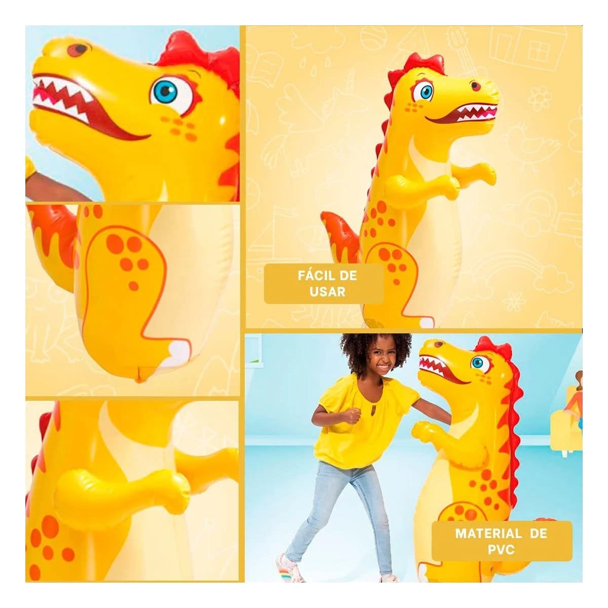 PACK6 ACCESORIO DE DINOSAURIO SIMPATICO PARA UN ENTORNO ALEGRE Y MUY DIVERTIDO Y+PAPEL REGALO - 3
