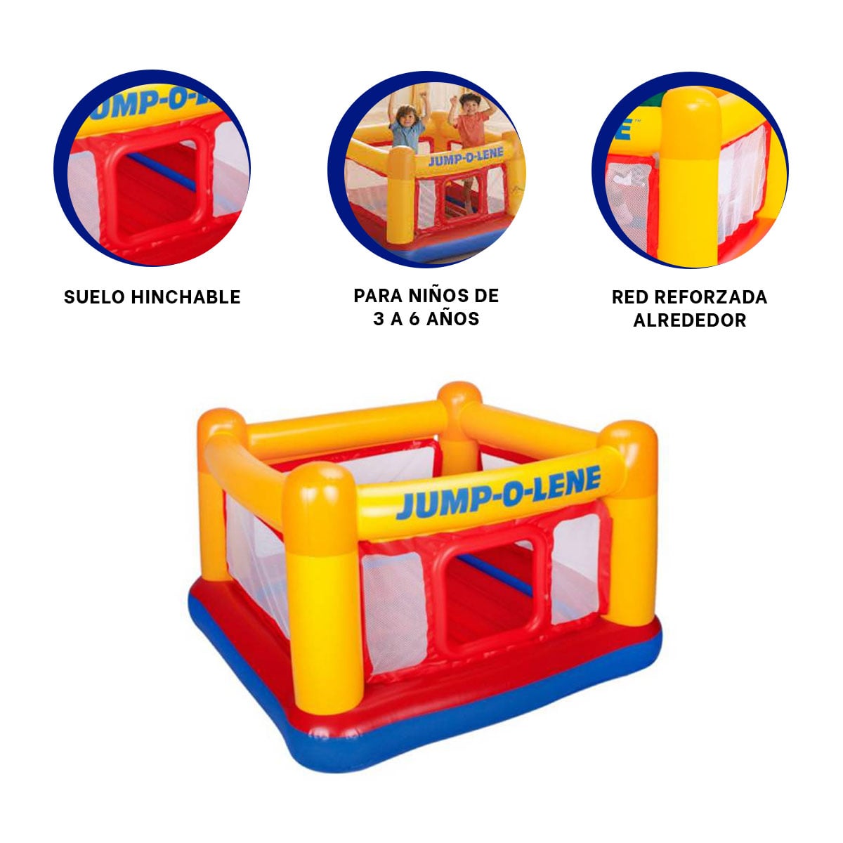 PACK2 SALTARIN INFLABLE EN MULTICOLOR Y+BANDERITAS ADHESIVAS - 2