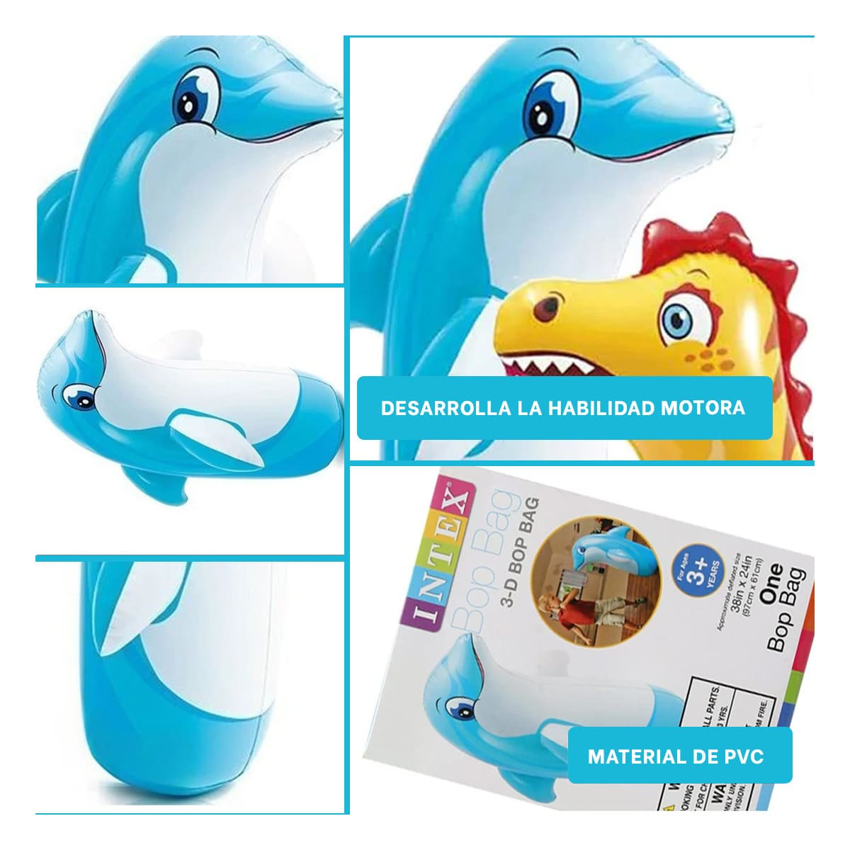 PACK3 PORFIADO RESISTENTE DE DELFIN Y+BANDERITAS ADHESIVAS - 4