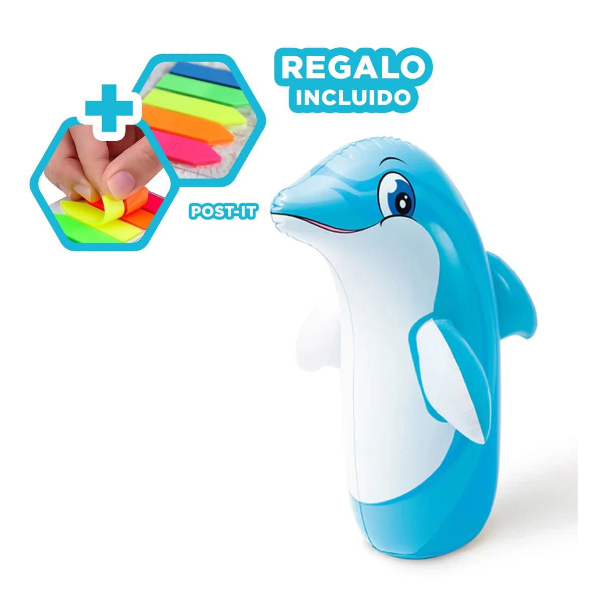 PACK9 PORFIADO RESISTENTE DE DELFIN Y+BANDERITAS ADHESIVAS - 1