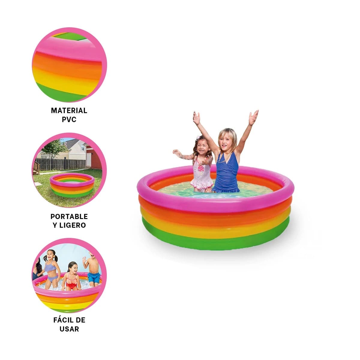 PACK4 PISCINA DIVERTIDA DE NINO MULTICOLOR Y+REGALO AGENDITA - 4