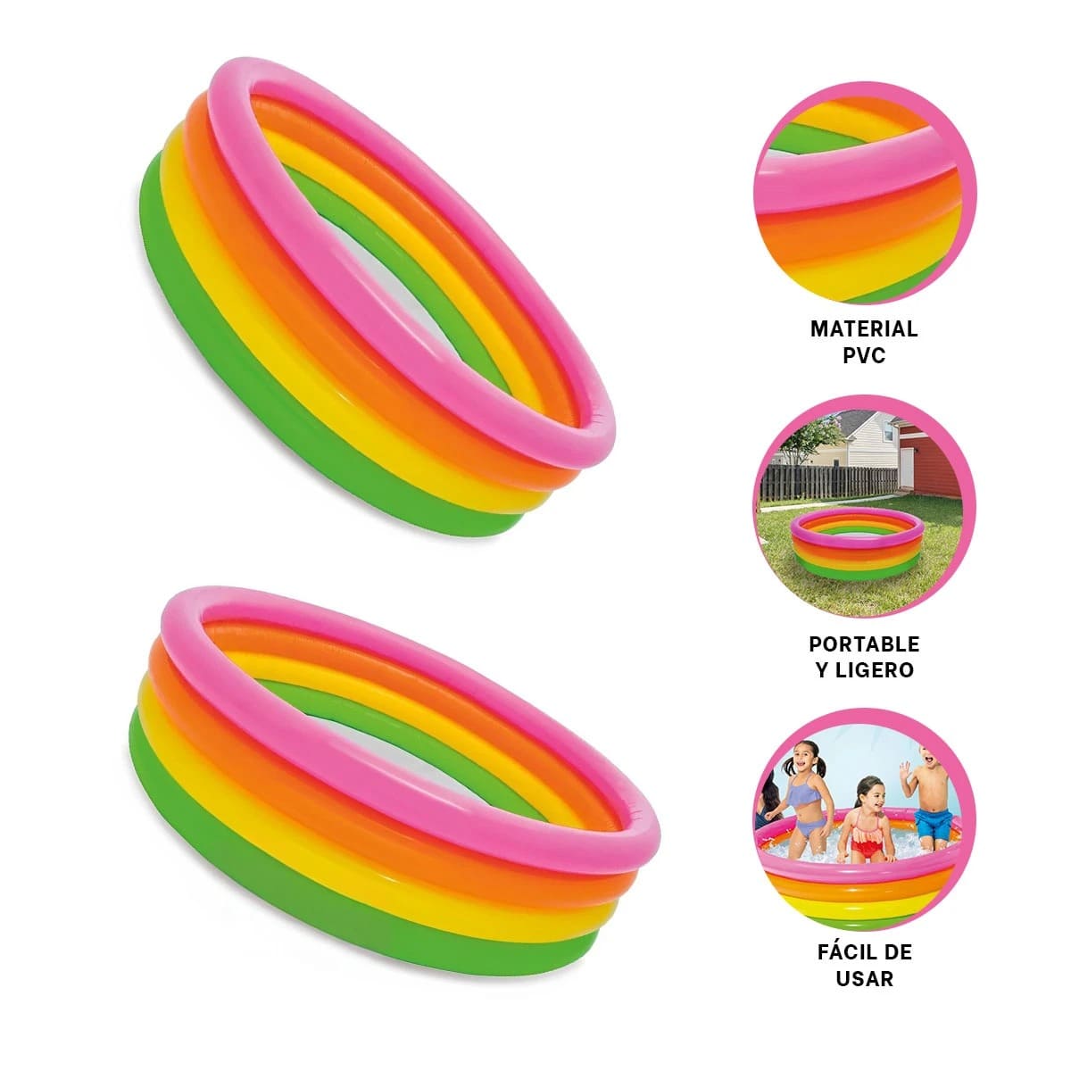 PACK3 PISCINA DIVERTIDA DE NINO MULTICOLOR Y+REGALO AGENDITA - 2