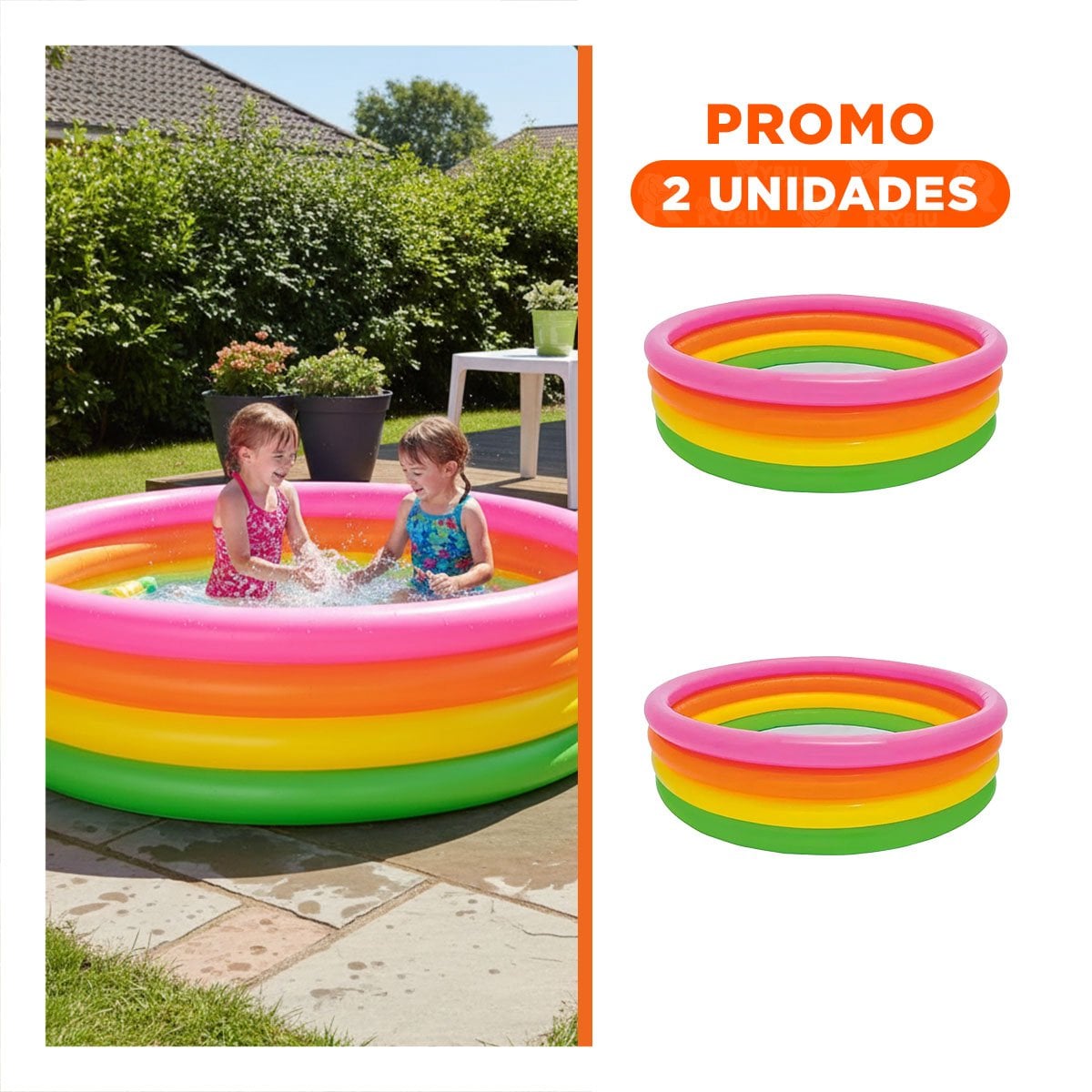 PACK2 ACCESORIO DE VERANO ARCOIRIS 168X46CM DE TACTO MUY SUAVE PARA LA PIEL DELICADA - 1