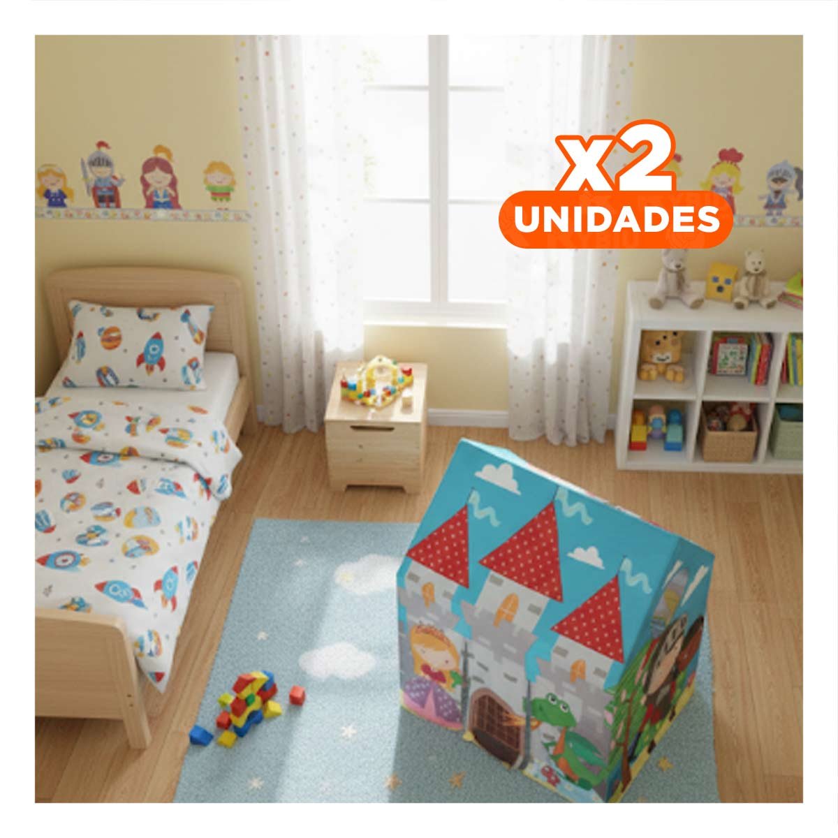 PACK2 HABITACION DE DISEÑO DE CUENTO PARA SU HOGAR DE GRAN CLASE Y+REGALO STICKER - 1