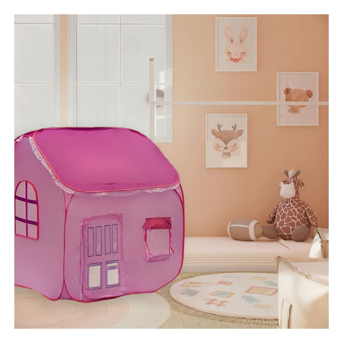 PACK4 BOUTIQUE INFANTIL DE SALA LILA Y+BANDERITAS ADHESIVAS - 1