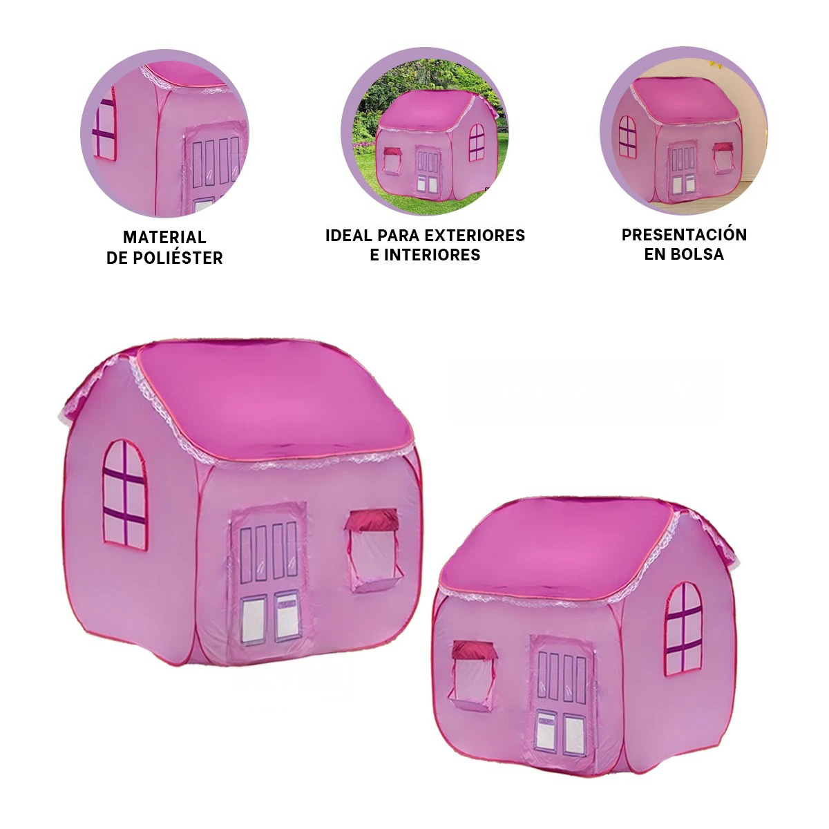 PACK6 CASITA DE JUEGO DE NIÑA EN LILA Y+LIGAS DE REGALO - 2