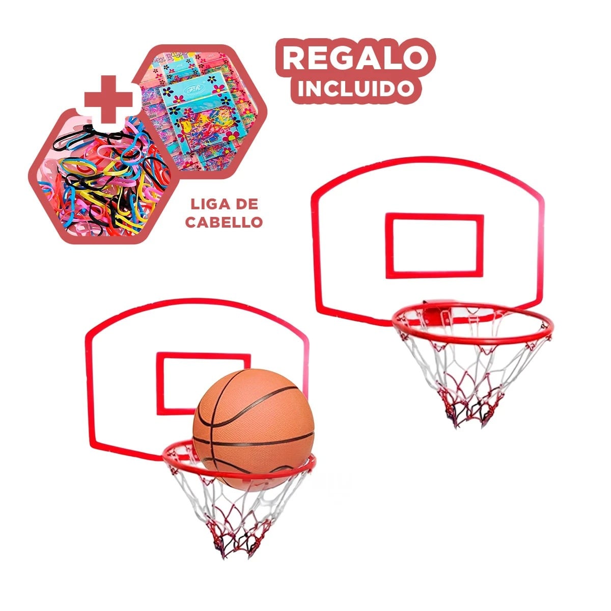 PACK2 CANASTA DE BALONCESTO COMPACTA Y+LIGAS DE REGALO - 1