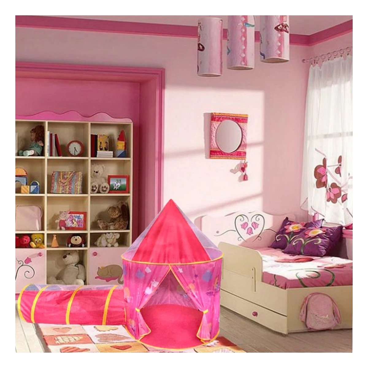 PACK2 ESTANCIA DE ESTRUCTURA LIVIANA ROSADO PARA TRASLADAR AL HOGAR - 5