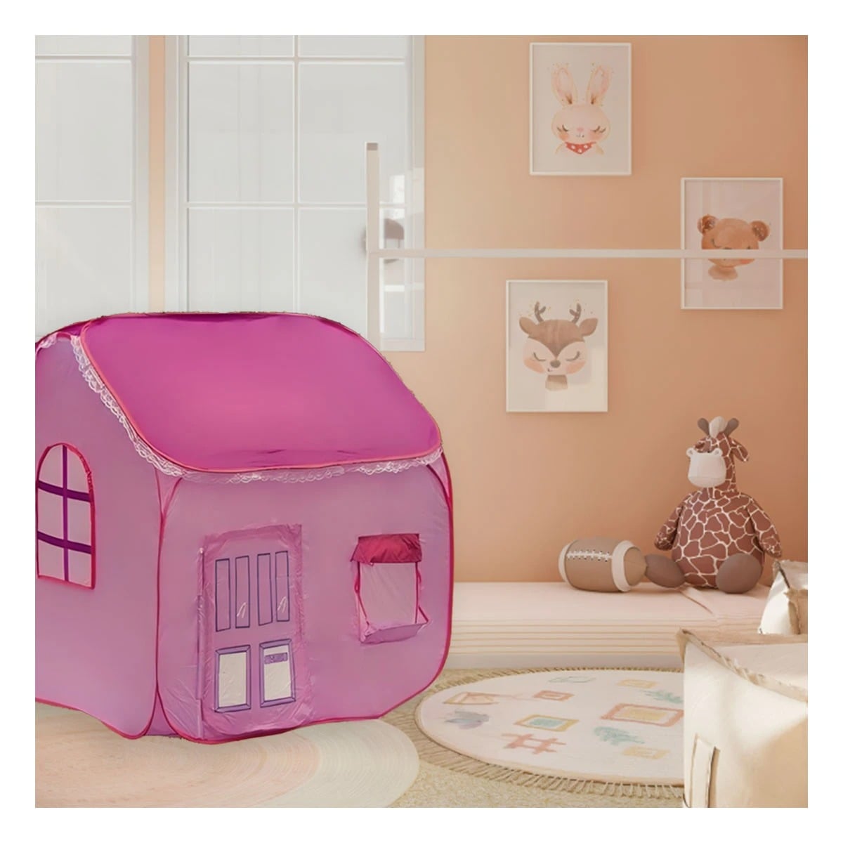 PACK2 BOUTIQUE INFANTIL DE SALA LILA Y+BANDERITAS ADHESIVAS - 1