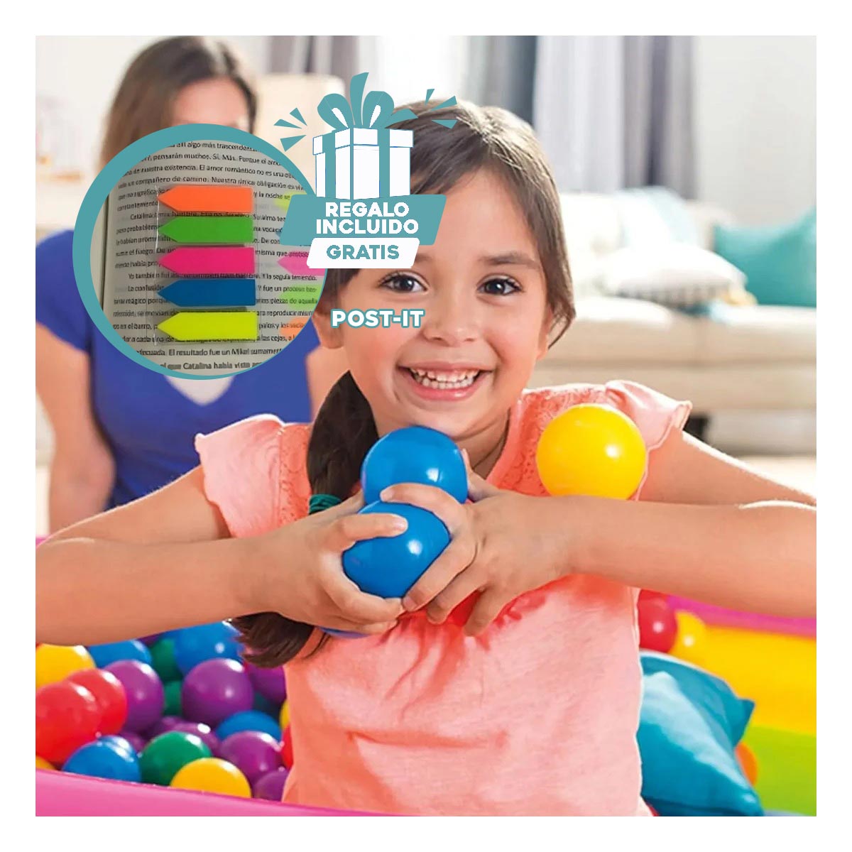 PACK5 SET INFANTIL EN MULTICOLOR Y+BANDERITAS ADHESIVAS - 1