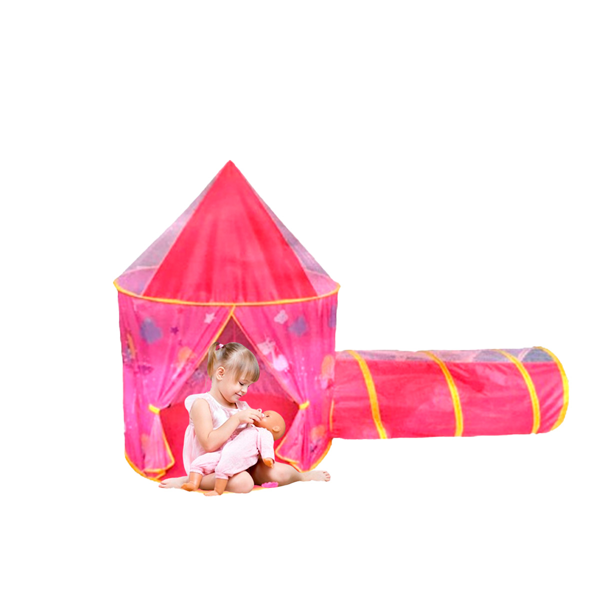 PACK2 CARPA INFANTIL DE DOS PIEZAS ROSADO Y+LIGAS DE REGALO - 4